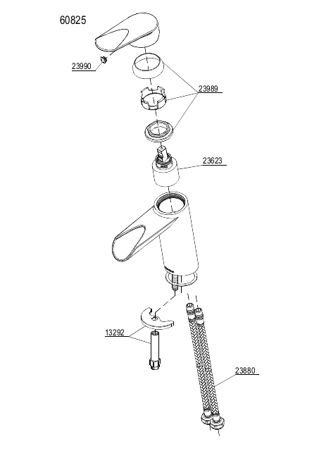 Clover Green Chrom Waschtischarmatur mit offenem Auslauf [https