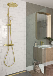 Silhouet Shower System (Brushed Brass PVD)