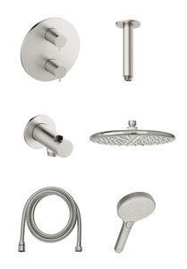 Concealed Silhouet HS2 - Complete concealed shower system (Steel PVD)