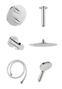 Concealed Silhouet HS2 - Complete concealed shower system (Chrome/Silverhose)