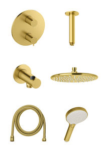 Concealed Silhouet HS2 - Complete concealed shower system (Brushed Brass PVD)